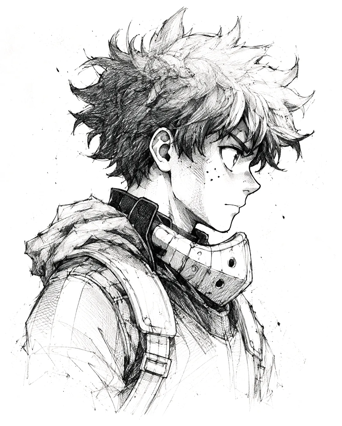 Midoriya Izuku de perfil
