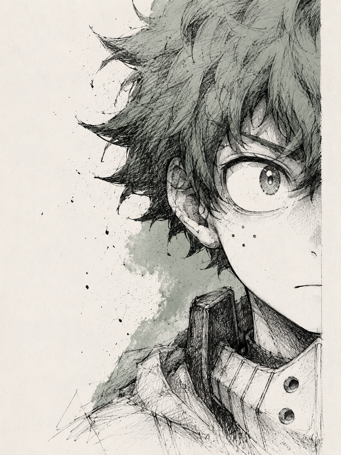 Midoriya close-up sketch