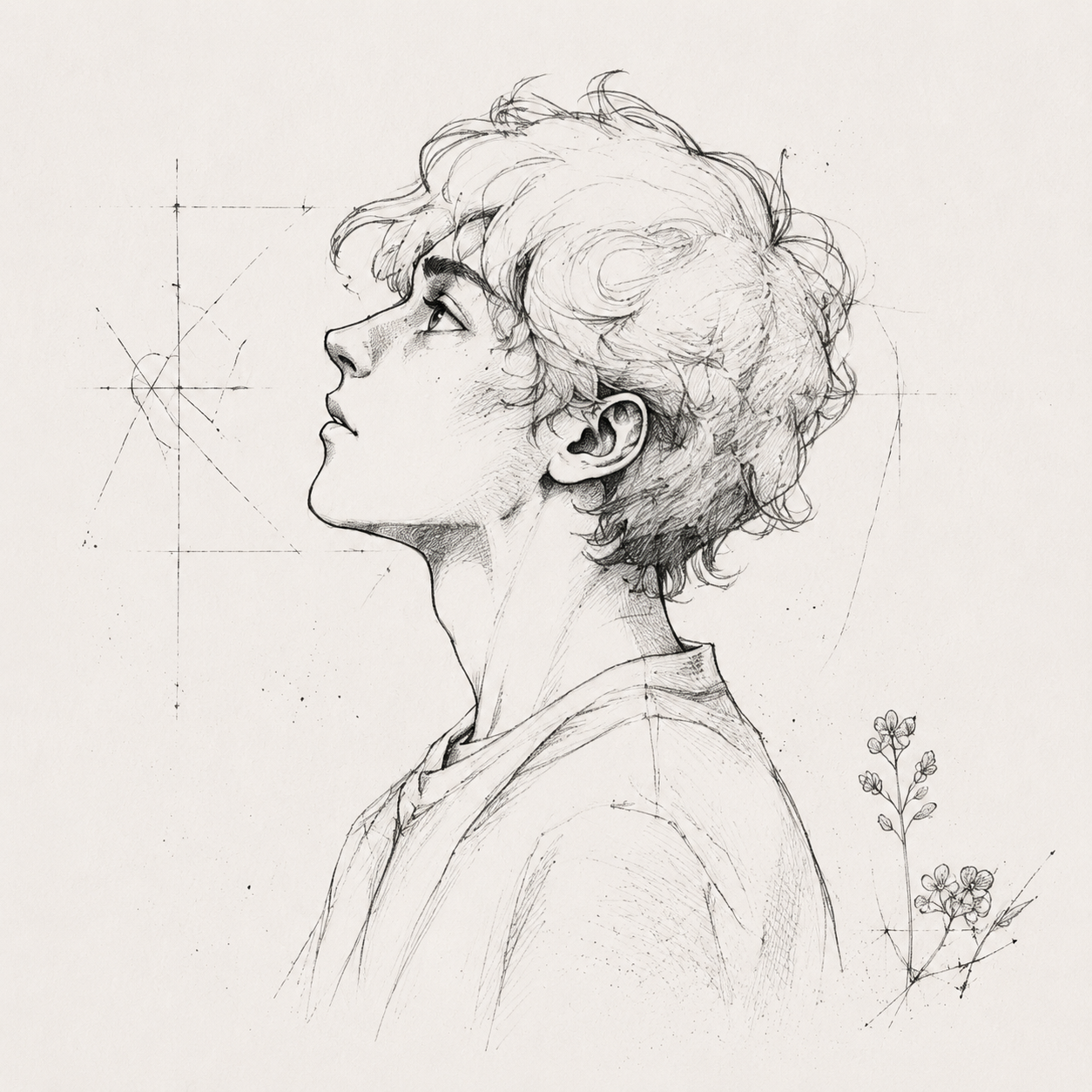 Fragment portrait sketch